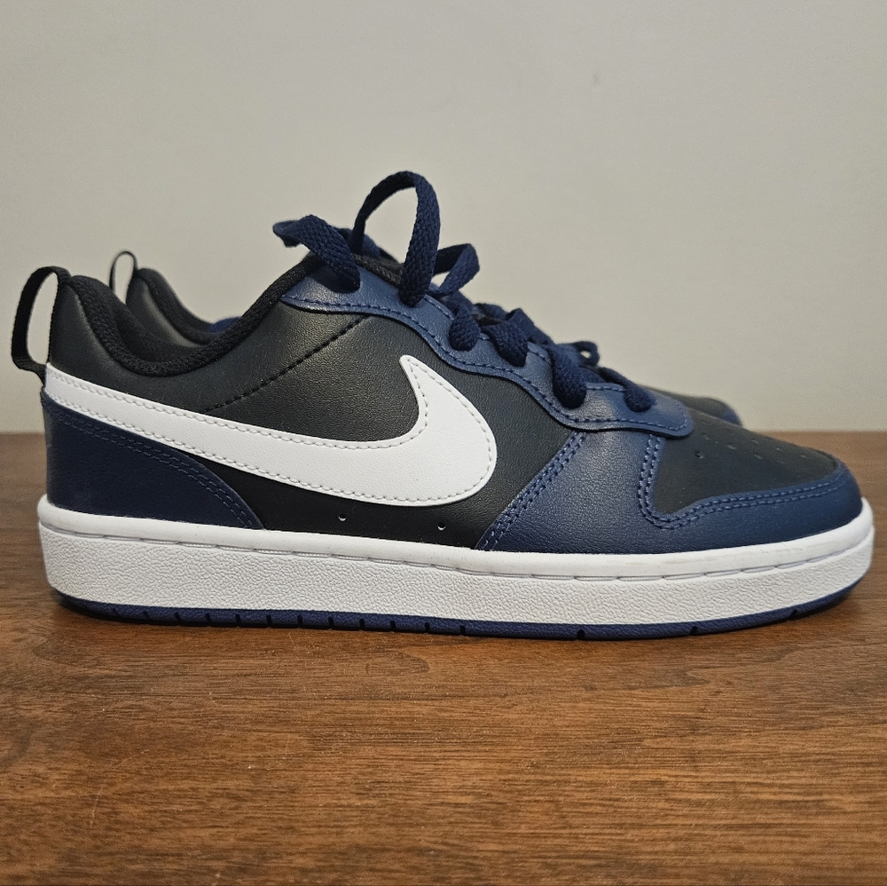 NWOT- Nike Kids Low-Top Sneakers in Navy, Black, and White, Size 4Y